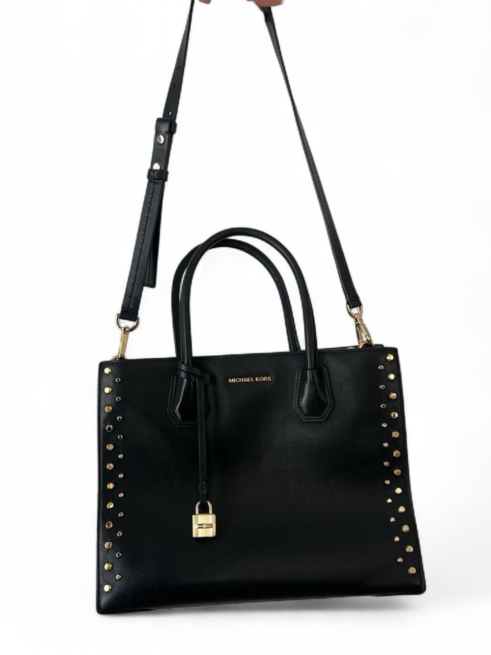 Michael Kors Studio Mercer Stud Convertible Large Leather Tote